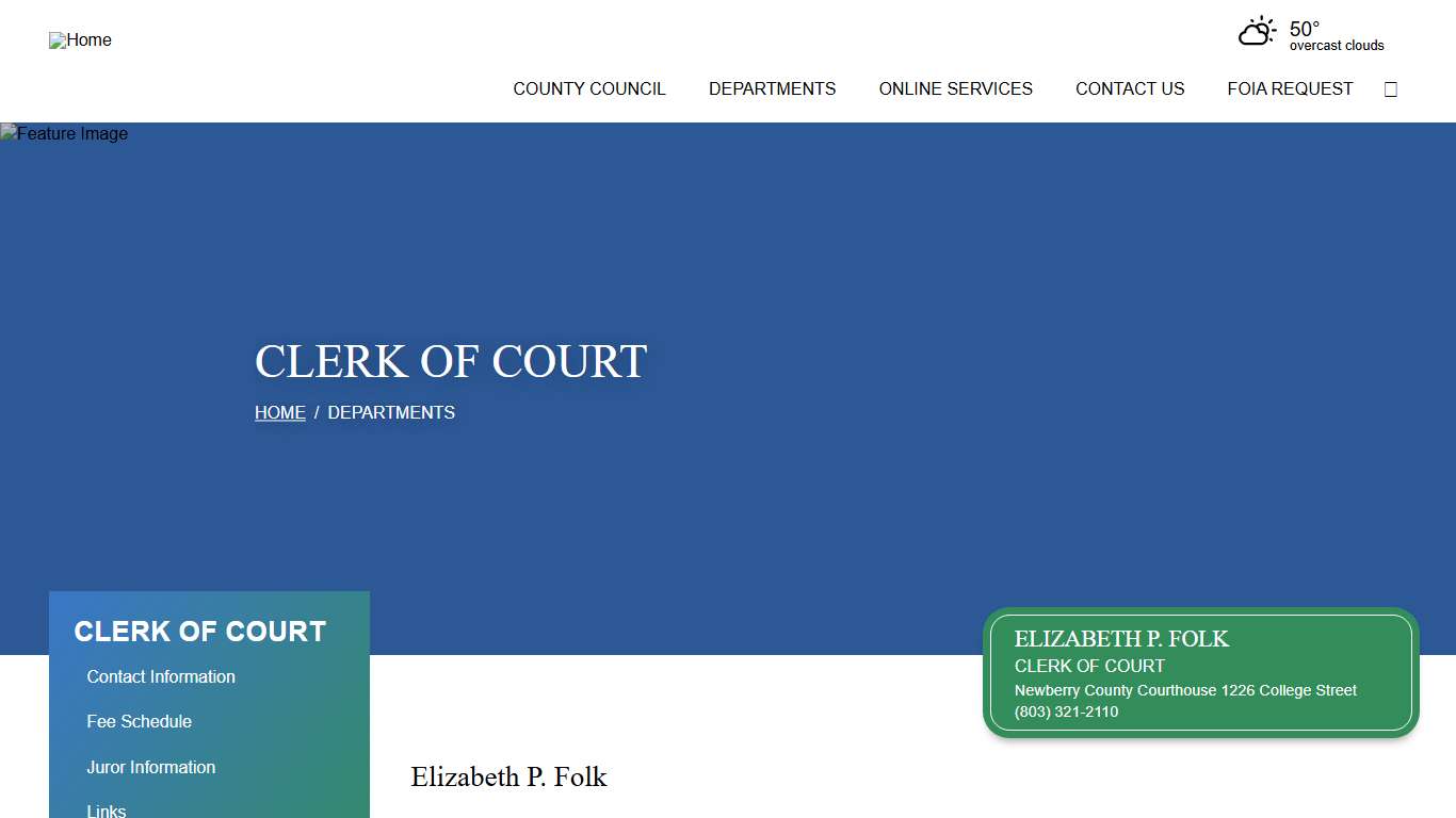 Clerk of Court Newberry County, SC